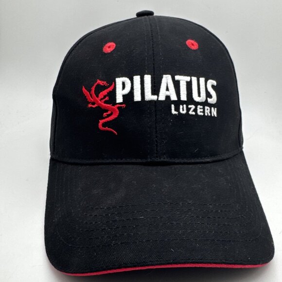 Pilatus Luzern Cap, Hat Black Embroidered Adjustable - Picture 1 of 5